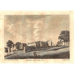 Farnham Castle Surrey antique print 1785