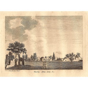 Waverley Abbey Surrey antique print 1785