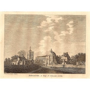 Bury St Edmunds Suffolk antique print