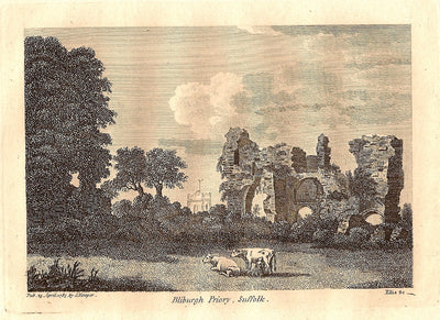 Blythburgh Priory Suffolk antique print 1785