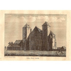 Butley Priory Suffolk antique print