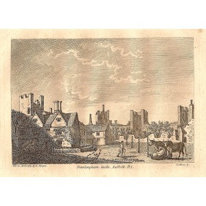 Framlingham Castle Suffolk antique print
