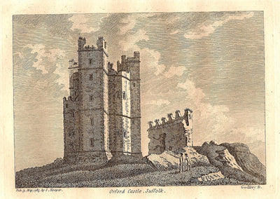 Orford Castle Suffolk antique print