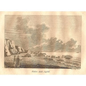 Walton Castle Suffolk antique print 1786