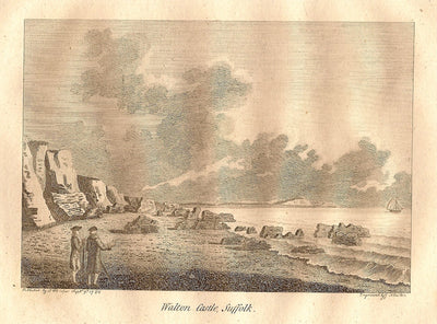 Walton Castle Suffolk antique print 1786