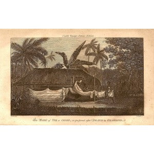 Tahiti  Otaheite antique print 1785