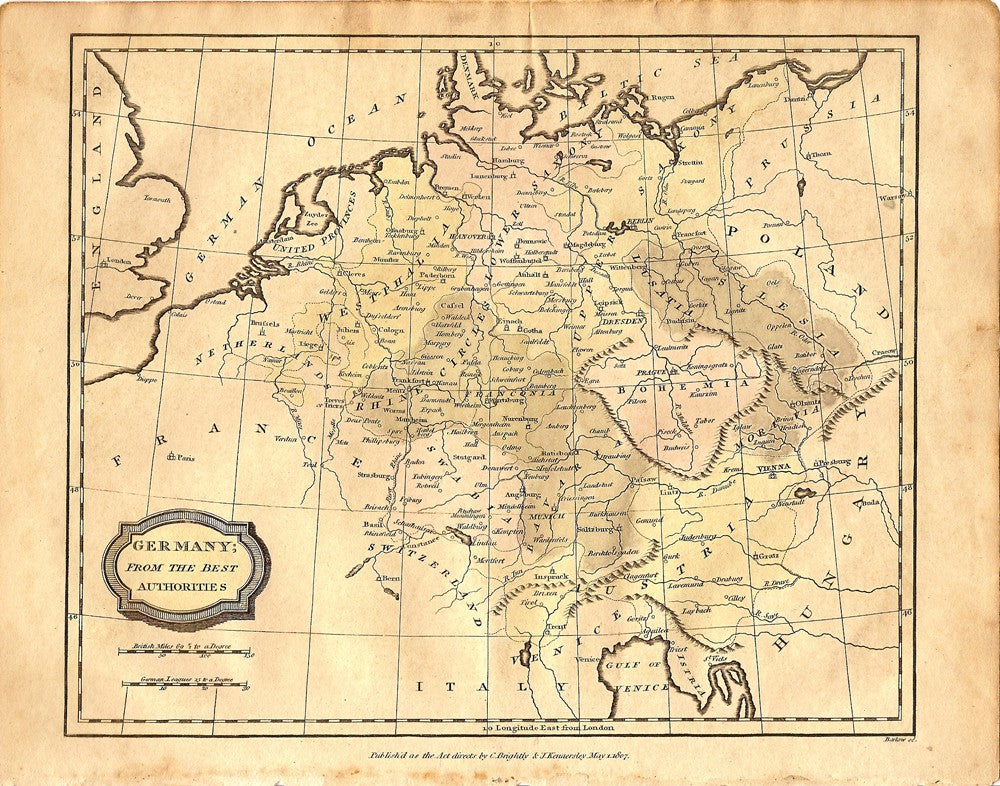 Germany antique map