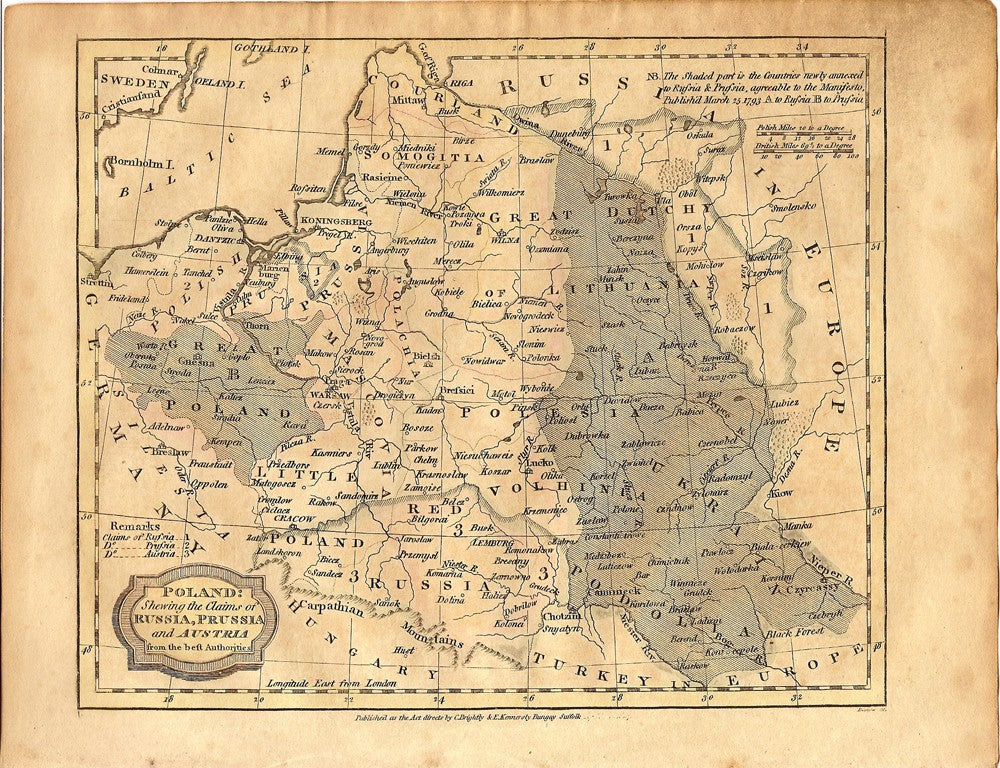 Poland antique map