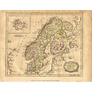 Scandinavia antique map