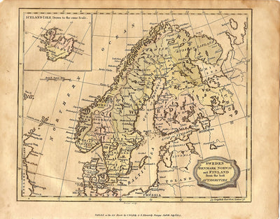 Scandinavia antique map