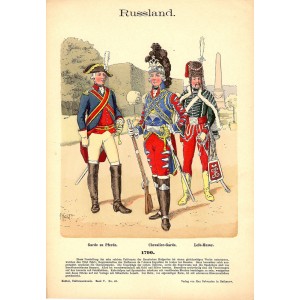 Russian Horse Guards antique print