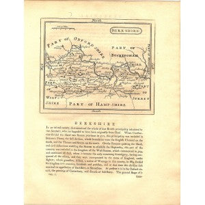 Berkshire antique map from Frances Grose's 'Antiquities ...'