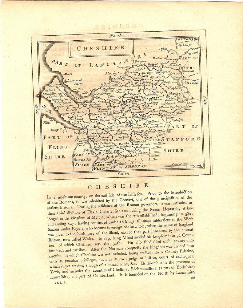Cheshire antique map 1783 5