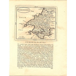 Pembrokeshire antique map 1783 2
