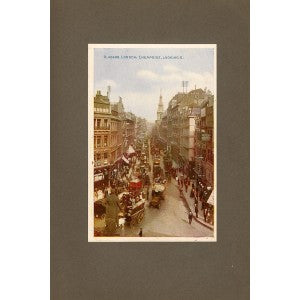 Cheapside London looking east antique print 1914