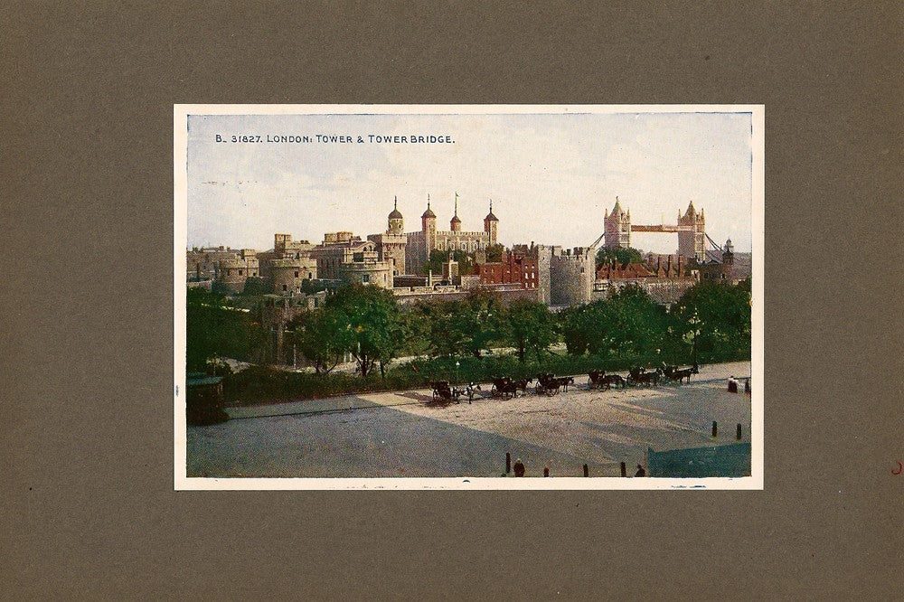 Tower of London antique print 1914