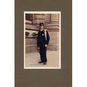 Postman in uniform antique print 1914