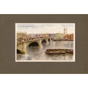 London Bridge antique print