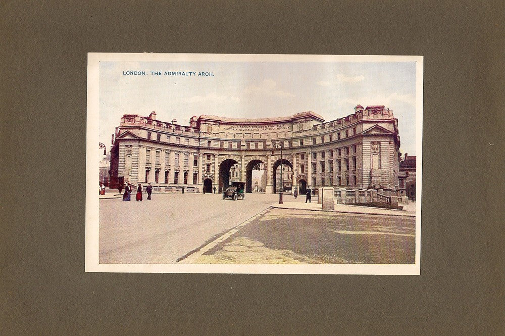 Admiralty Arch London guaranteed original antique print 1914
