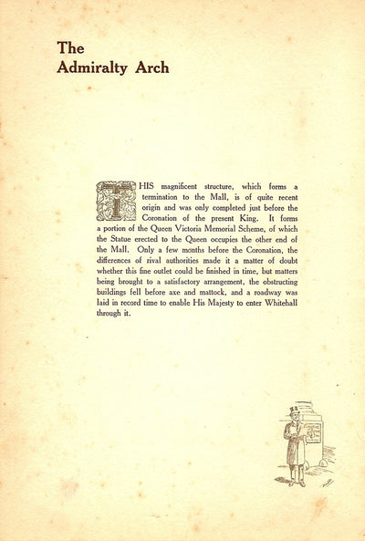 Admiralty Arch London guaranteed original antique print 1914