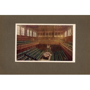 House of Commons London antique print 1914