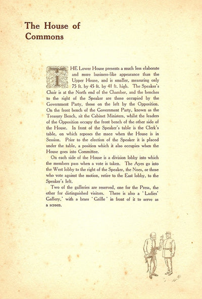 House of Commons London antique print 1914