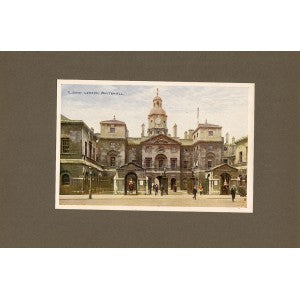 Horse Guards Parade London antique print 1914