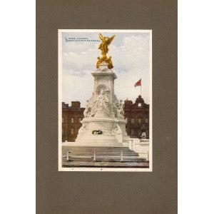 Victoria Memorial London antique print