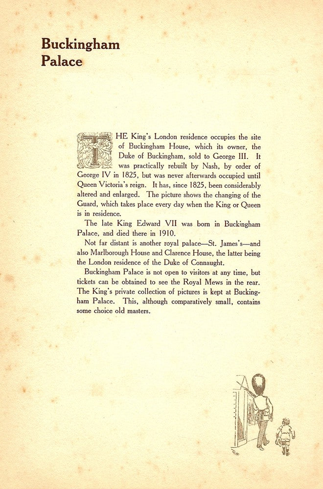 Buckingham Palace London antique print for sale
