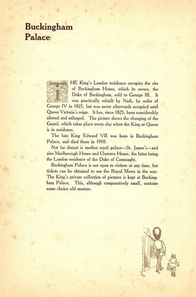 Buckingham Palace London antique print for sale