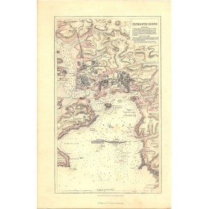Plymouth Sound antique map