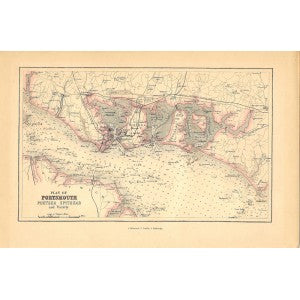 Portsmouth antique chart 1869