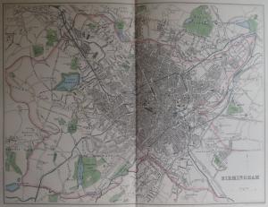 Birmingham antique map