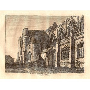 Christchurch Twynham Hampshire antique print