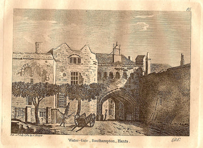 Southampton Watergate Hampshire antique print