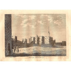 Alnwick Castle Northumberland antique print