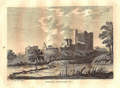 Bothal Castle Northumberland antique print