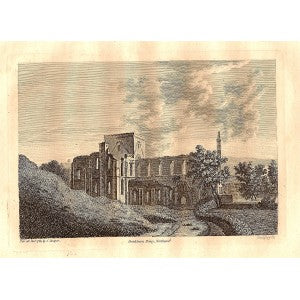 Brinkburn Priory Northumberland antique print 1784