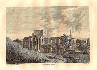 Brinkburn Priory Northumberland antique print