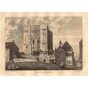 Newcastle Castle Northumberland antique print 1784