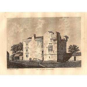 Cocklepark Tower Northumberland antique print 1785
