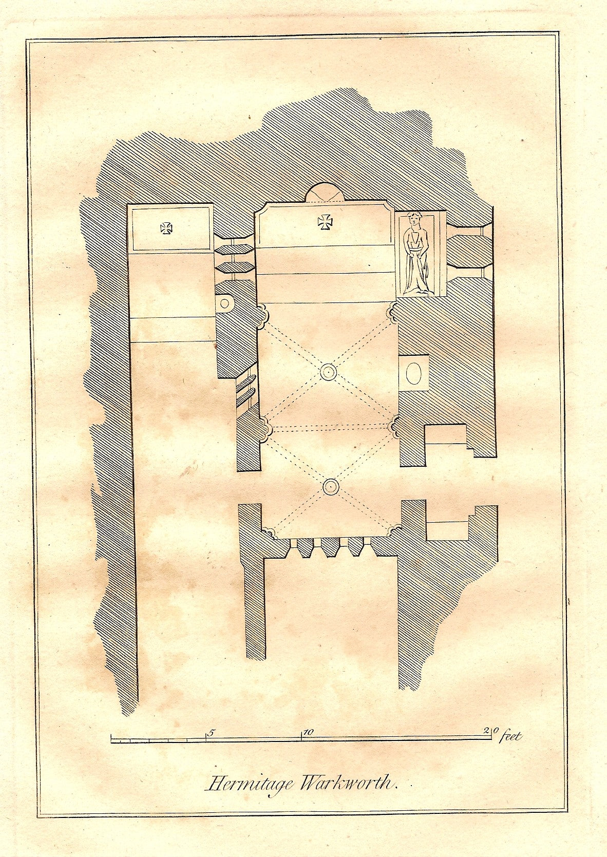 Warkworth Hermitage (Plan) Northumberland