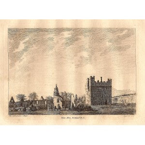 Hulne Abbey Northumberland antique print