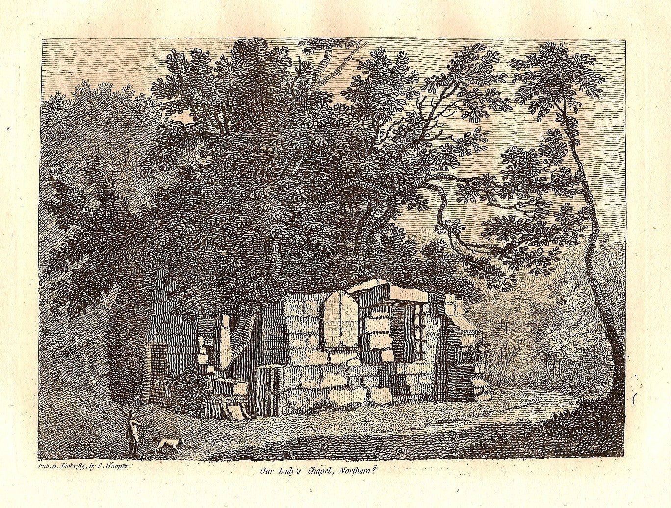 Bothal Our Lady's Chapel Northumberland antique print 1785