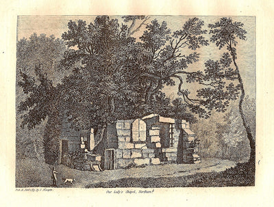 Bothal Our Lady's Chapel Northumberland antique print 1785