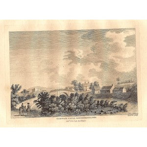 Thirlwall Castle Northumberland antique print
