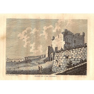 Tynemouth Castle Northumberland antique print