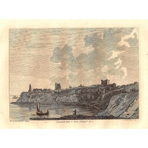 Tynemouth Castle & Priory Northumberland antique print