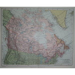 Canada antique map 1894