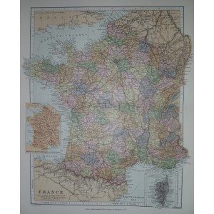 France antique map 1894